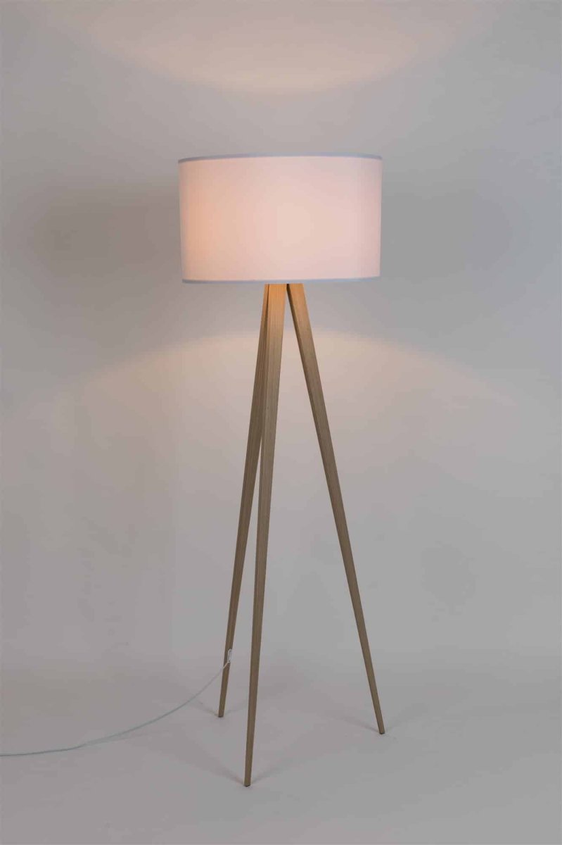 Tripod Wood lattiavalaisin valkoinen