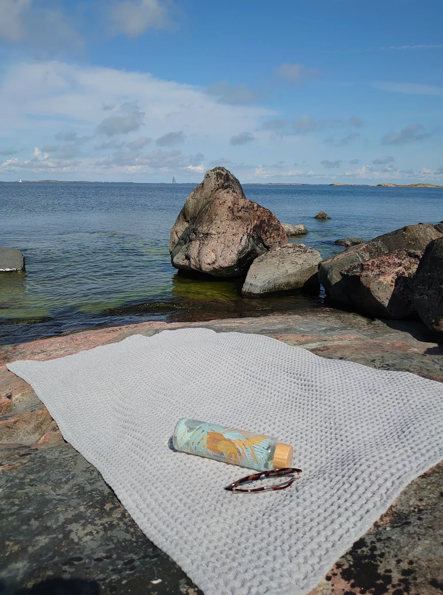 Blanco-kylpypyyhe | Valkoinen, harmaa, musta