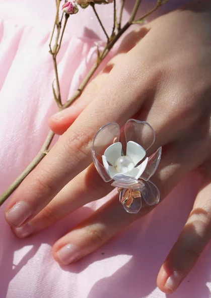 Jasmine Flower Fairy -sormus | Kulta